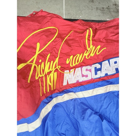 Vintage Ricky Craven Bud Racing NASCAR Jacket XL Red Blue 90s Racing - Picture 8 of 8